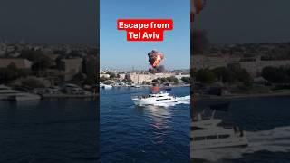 Escape from Tel Aviv: The Dramatic Yacht Evacuation Amidst Iranian Strikes#telaviv #breakingnews