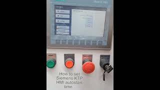 Siemens HMI autostart setting (KTP)