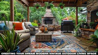 The Ultimate Outdoor Living Room: Creating Your Dream Modern Vintage Outdoor Living Space