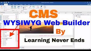 CMS Tools in WYSIWYG Web Builder Complete Tutorial CMS View CMS Menu CMS Search CMS Label