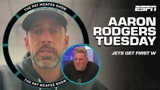 AARON RODGERS TUESDAY  Jets get the W, looking ahead to TNF & MORE | The Pat McAfee Show