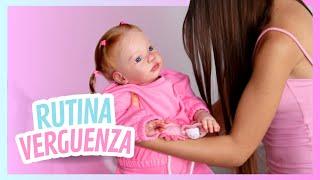 🩷 RUTINA TODO de COLOR ROSA BEBÉ REBORN KIRAZ (Vergüenza)  #Intensamente2