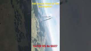 F22 VS 4 SU27 - Wins in 36 seconds #shorts #military #dcsworld