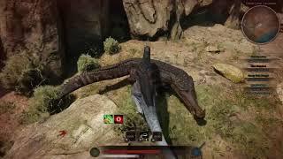 Hunting A Crocodile - Alio vs Sarco - Path Of Titans Gameplay