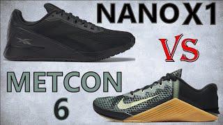 Reebok Nano X1 Versus Nike Metcon 6 Training Shoe Review