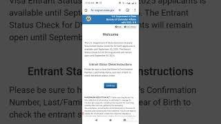 How to check DV lottery 2025 @dvprogram.state.gov esc