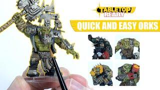 How To Paint Orkz Quickly and Easily and get them on the Tabletop Faster Great for Beginners