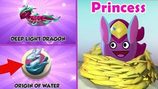 DEEP LIGHT DRAGON Unlocking + Legendary PRINCESS DRAGON Hatching! ORIGIN OF WATER BADGE! - DML #1384