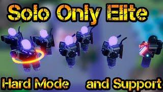 Solo Only Elite and Support Roblox Tower Blitz Solo WIN Hard Mode