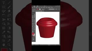 3D Effect | Create A Plastic Water Pot. #adobeillustratortutorial #graphicdesign #3deffect #shorts