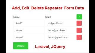 How to store, edit , delete Repeater/Multiple Data into Database using PHP(Laravel) all in one |