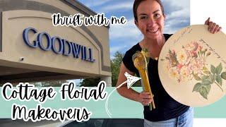 Thrift with me - cottage floral home decor thrift makeovers - reselling for profit