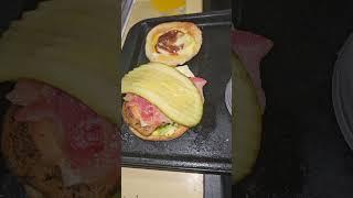Leftover Monday: Porkchop Sammich w/ Bacon, Potato Wedges and Cooking Juice