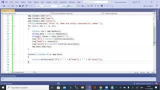 DataTable in C# Net