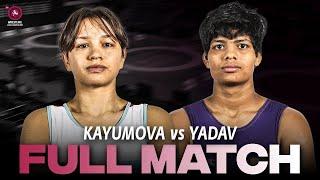 MATCH OF THE DAY: P. YADAV (IND) vs. D. KAYUMOVA (KAZ) | 2024 Asian C'ships | Bronze Medal | WW 59Kg