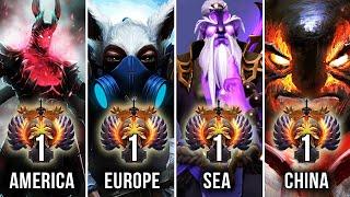 THE BEST PLAYERS IN THE WORLD - TOP 1 MMR OF EVERY REGION