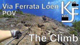 Via Ferrata Loen Norway - The Climb