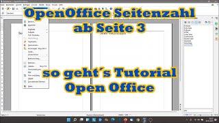 Open Office Seitenzahlen ab Seite 3 Anleitung so gehts Tutorial Open Office