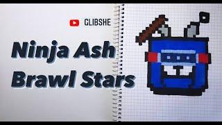 How To Draw Ninja Ash Brawl Stars #pixels #drawing #pixelart #brawlstars #shorts