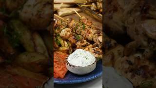 Greek Chicken Souvlaki with @cusimax  #cusimax