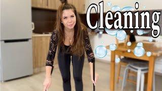 Epic Kitchen Cleaning Routine in Black Tights: Turning Chores into Chic!