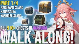 GUIDE TO ALL 910+ CHESTS IN INAZUMA! PART 1/4! (NARUKAMI ISLAND, KANNAZUKA, YASHIORI ISLAND)