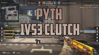 CS:GO pyth - 1vs3 Clutch vs G2 [ELeague 2016]