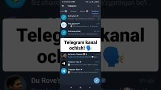 TELEGRAMDA KANAL OCHISH! ️ #telegram #telegramsirlari #texnologiya #yangiliklar #shortyoutube