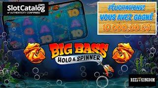 Epic win. Big Bass Bonanza Hold and Spinner slot by Reel Kingdom