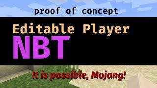 Editable Player NBT - Working Proof of Concept Mod