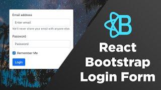 Responsive React Bootstrap Login Form