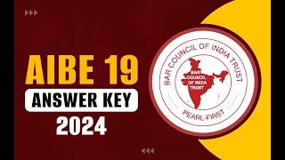 AIBE 19 Answer Key | AIBE Answer Key 2024