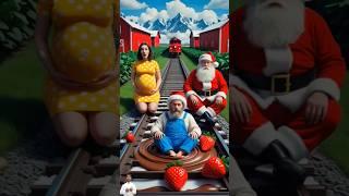 ️Evolution of: Santa with pregnant lady in Durty Road Meno milky #cat #cute #love #shorts