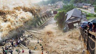 China Now! Three Gorges Dam Releases Water! Typhoon Bebinca Submerges Houses and Vehicles in Henan