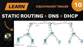 DHCP, DNS and Static Routing | Cisco Packet Tracer