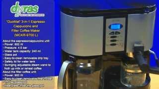 MCKR-9700L 3in1 Espresso, Cappuccino and Filter Coffee Maker DuoMat