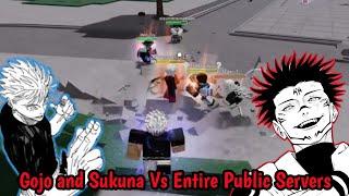 Gojo and Sukuna Vs WHOLE PUBLIC SERVER | The Strongest Battlegrounds