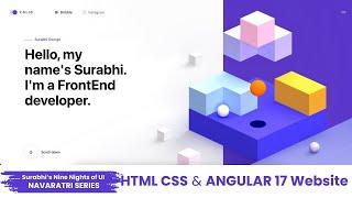 HTML,CSS & ANGULAR Website design -Surabhi’s Nine Nights of UI- NAVARATRI SERIES-DAY 9(Purple)