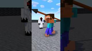 HELP Herobrine Throw SPEAR VS Entity VS Notch #herobrine #minecraft #shorts #entity