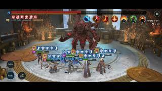 Raid:Shadow Legends- Iron Twins Fortress stage 15 run, magic affinity full auto