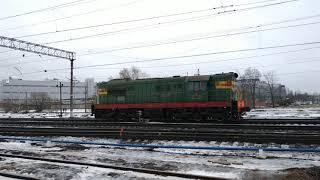 Маневровый тепловоз ЧМЭ3-5049, ст. Волковская, г.СПб, 25.01.2021г.