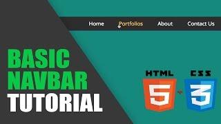 Tutorial Navigation Bar - HTML & CSS