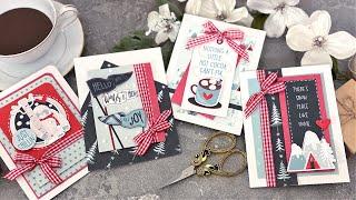 Cardmaking with Patterned Paper | QUICK 5 MINUTE CARDS | Photoplay Yeti for Winter Collection