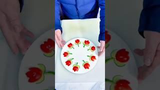  Tomato Flowers & Cucumber Leaves – A Vibrant Food Art Ring! ️