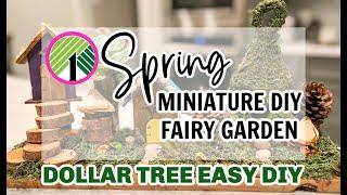 ‍️ Easy Spring Miniature DIY Fairy Garden |  Dollar Tree DIYS