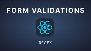 Forms Validation Regex React JS