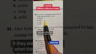 ASVAB AFQT Word Knowledge Vocab 30  #army #asvab
