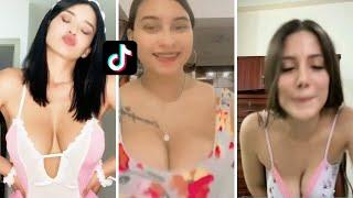 Dom Dom Yes Yes Challenge Girl - No bra - Tiktok Compilation #nobra #tiktok