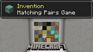 Matching Pairs Game - Minecraft Invention