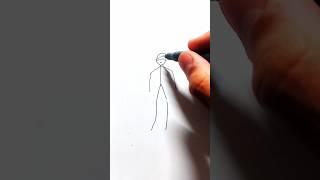 Stickman Anime characters SpeedDrawing  #howtodraw #anime #shorts #naruto  #drawing #stickman